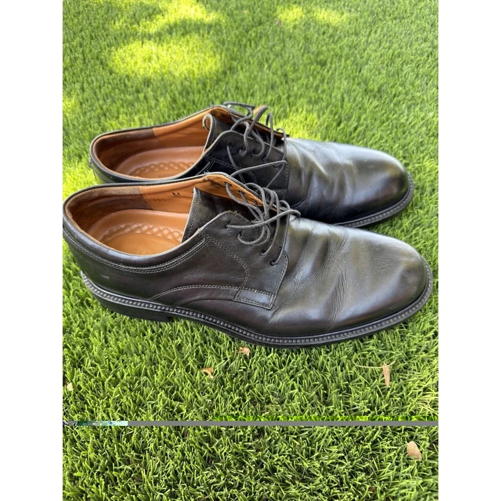Johnston & Murphy Signature Series 15-3805 Black Leather Shoes 10.5 M Italy